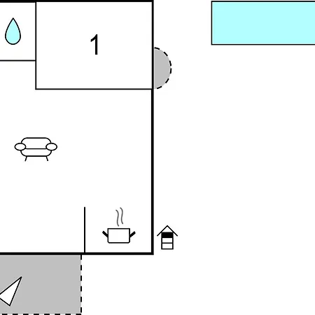 1 Bedroom Awesome In Apartment